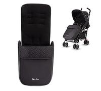 Silver Cross - Zest Footmuff - Pram Accessories - Stroller Footmuff - Foot Warmer - Water Resistant - Black