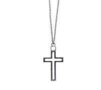 Silver Crucifix Necklace Cross Jesus Christ Christian Chain Catholic Church Prayer God Jewellery Holy Gift Protection Religous Faith Christianity Protestant Religion Protect Healing