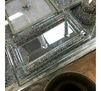 Silver Crushed Crystal Tray For Salt And Pepper Shakers, Kitchen Bling