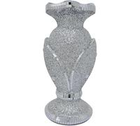 Silver Crushed Diamond Glitter Vase, Mirrored Sparkle Flower Pot Ornament, Handmade Luxury Ceramic Decoration for Home, Wedding - 30CM Tall