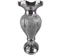 Silver Crushed Diamond Sparkly Floor Vase, Mirrored Mosaic Modern Flower Pot, Romany Italian-Style Venetian Luxury Decor Vase, - 60CM Tall