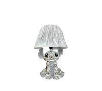 Silver Crystal Crushed Diamond Stitch Table Lamp with Silver Shade Ceramic Base Sparkling Bedside Home Decor