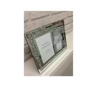 Silver Crystal Double Picture 6x4'' Frame 15x10Cm