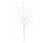 Silver Crystal Teardrop Christmas Spray - 66 cm Decorative Stem for Christmas Tree & Wreath