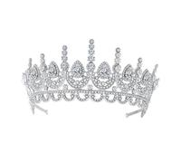 Silver Crystal Tiara Crowns,Princess Crown Tiaras Bridal Wedding Costumes Hair Accessories, for Picnics, Weddings, Fashion Shows， Rhinestone Crystal Crown,