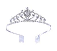 Silver Crystal Tiara Crowns with comb Princess Crowns for Kids 4-12 years Rhinestone Tiara for Girls Handmade Hair Accessories for Birthday Prom Party Tiaras Christmas Gifts