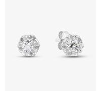 Silver Cubic Zirconia Illusion Set Stud Earrings CE5515