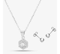Silver Cubic Zirconia Jewellery Set E614585P & 8.55.7899