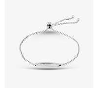 Silver & Cubic Zirconia Open Oval Toggle Bracelet 2THB020804