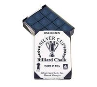 SILVER CUP Billiard CHALK - ONE DOZEN (Navy)
