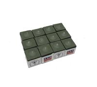 SILVER CUP Billiard CHALK - ONE DOZEN (Olive)