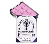 Silver Cup CueStix CHS12 PINK Chalk - Box of 12 Pink