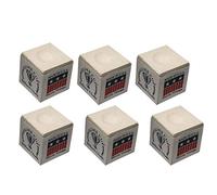 Silver Cup Half Dozen White Pool Cue Chalk