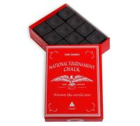 Silver Cup National Tournament Pool cue Billiard Premium Chalk - ONE Dozen (Black)