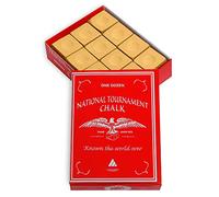 Silver Cup National Tournament Pool cue Billiard Premium Chalk - ONE Dozen (Tan)