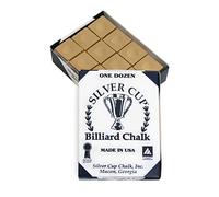 Silver Cup One Dozen Brown Pool Cue Chalk