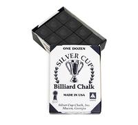 Silver Cup Pool / Billiard Table Cue Chalk Black 1 Dozen by Silver Cup