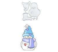 Silver Metal Scrapbooking Stencils - Snowman & DIY Cards, Embossing Dies - Scrapbooking Cutting Dies