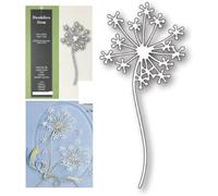 Silver Dandelion Cutting Stencil, Embossing Stencils for Scrapbooking, Photo Paper, Cards, DIY Making, Thanksgiving, Easter, Birthday, New Year Gift Scrapbooking Cutting Dies