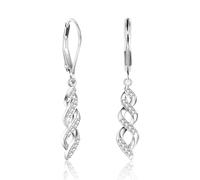 Silver Dangle Earrings for Women Multi Layer Figure 8 Drop Earring Jewelry
