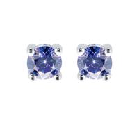 Silver December Lilac Cubic Zirconia Stud Earrings