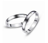Silver deer 2026 Upgrade His & Hers Matching Wedding Bands Set, 5 UK, Metal, No Gemstone