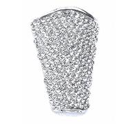 Silver Diamamte Encrusted Buttonhole Boutonniere Holder Groom Best Man Usher