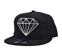 Silver Diamond Designe Black Flat Peak Snapback Baseball Rapper Hip Hop Cap