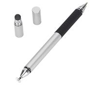 Silver Disc Tip Stylus Pen for Touch Screen, Dual End | Capacitive disc tip for precise drawing, dual ended stylus for convenience, smooth touch screen operation