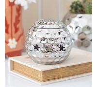 Silver Disco Ball Oil Burner - Retro Sparkle & Fragrance Diffuser