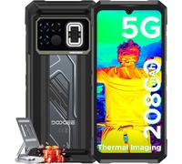 (Silver) DOOGEE Fire 6 Max 5G Rugged Smartphone with Thermal Image Camera 20G+256G
