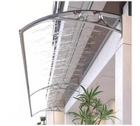 Silver Door Canopy Awning for Entrance & Patio 100x120cm -Weather Protection Stylish Design for Front Door & Garden Terrace Easy Installation