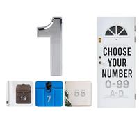 Silver Door Numbers Stick On, 0-99, Letters A, B, C, D, 3'' House Numbers Self Adhesive Stickers, For Doors, Mail Boxes, Hotel Rooms (1)