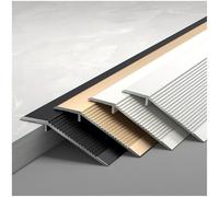 Silver Door Threshold Transition Strip Height Adjustable 1-4cm Width 7-10cm Ideal for Laminate & Tile Flooring Gaps 7cm x 2.7m (90cm x 3) - Seamless Finish