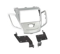 Silver Double-DIN Car Radio Bezel Mounting Frame for FORD FIESTA JA8 MK78