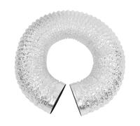 Silver Double Layer Thickened Exhaust Hose Flexible Telescopic Design | Aluminum Foil Build, Enhanced Ventilation and Smoke Extraction, Adjustable Length for Tight Space Use