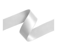 Silver Double Sided Satin Ribbon - 46 Metre Roll, 15mm Wide - Premium Quality Soft Fabric Ribbon for Gift Wrapping, Crafts, Sewing, Decorations, Wedding & DIY Projects