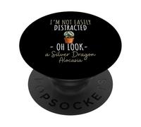 Silver Dragon Alocasia Plant Lover PopSockets Adhesive PopGrip