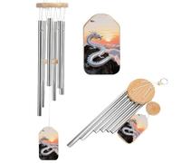 Silver Dragon Circling Wind Chimes for Outside Memorial Tuned Outdoor Windchimes Large Garden Decor Wind Chime with Melodious Sound for Mom Dad Grandma Home Garden Patio Decor