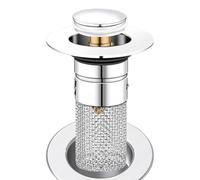 Silver Drain Stopper - 6x8cm Bathroom Stopper Anti-Clogging Hair Catcher Kitchen Strainer Basket | Reliable Filter Trap for Apartment, Hotel, Restaurant, Bedroom, Alqui