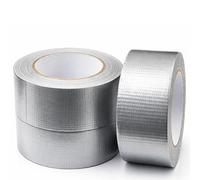 Silver Duct Tape 50mm x 50m - Heavy Duty Waterproof Repair Tape for Sealing, Patching & Fixing, Strong Adhesive Cloth Tape for DIY, Packaging, Home Repairs, Crafts & General Use, 3 Rolls