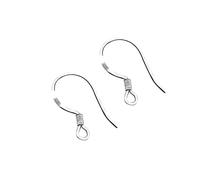 Silver Ear Hooks, 925 Sterling Silver French Wire Earring Hooks Fish Hook Earrings Sterling Earwires 10 Pairs, Earwires