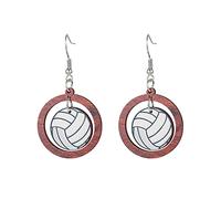 Silver Earings Personality Street Wind Volleyball Football Baseball Basketball Earrings Female Ladies Silver Stud Earrings (C, One Size)