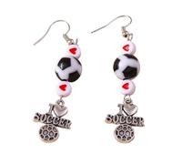 Silver Earings Rugby Football Earrings Sports Earrings Fashion Football Basketball Rugby Hoops Small Silver Studs For Women (A, One Size)