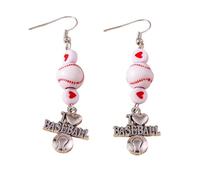 Silver Earings Rugby Football Earrings Sports Earrings Fashion Football Basketball Rugby Hoops Small Silver Studs For Women (D, One Size)