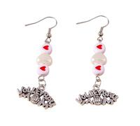 Silver Earings Rugby Football Earrings Sports Earrings Fashion Football Basketball Rugby Hoops Small Silver Studs For Women (E, One Size)