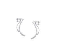 Silver Earring Pack, Clip On Earrings Kit Geometric with Cubic Zirconia Sterling Silver
