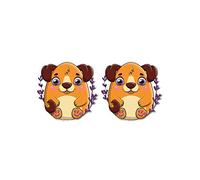 Silver Earrings Easter Egg Plastic Ear Studs Resurrected Rabbit Earrings Stainless Steel Ear Pins Resin Clips (D, One Size)