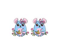 Silver Earrings Easter Egg Plastic Ear Studs Resurrected Rabbit Earrings Stainless Steel Ear Pins Resin Clips (B, One Size)