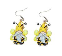 Silver Earrings Easter Gifts Earrings Acrylic Dwarf Goblin (Yellow, One Size)
